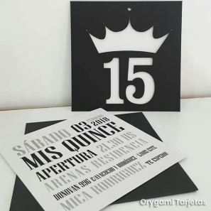 Tarjetas de 15 años elegantes