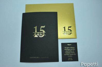 Tarjetas de 15 años elegantes