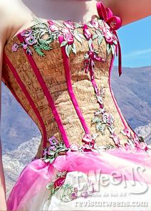 Corsets bordados vestidos