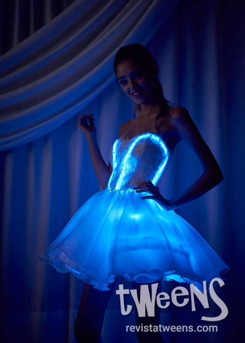 Vestido de 15 años luminoso Luz led