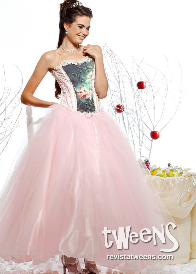 Vestido 15 años rosa combinado con jean - Led by Diseños Emmanuelle Vestidos de 15 Años - Revista Tweens