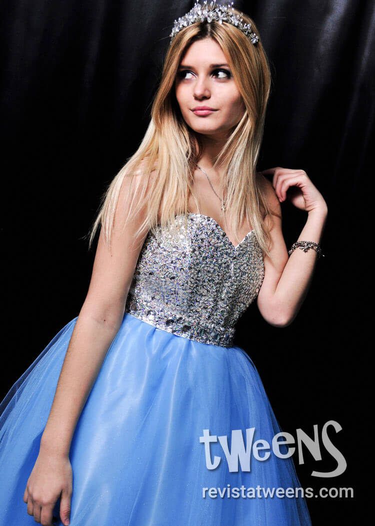 Vestido de 15 años color azul - Antonella Vestidos Vestidos de 15 Años -  Revista Tweens