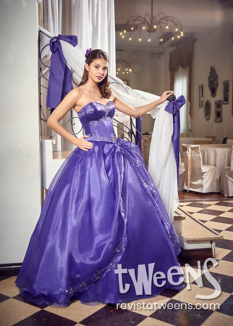 Vestido de 15 años color violeta - ROSAS ROJAS Vestidos de 15 Años -  Revista Tweens